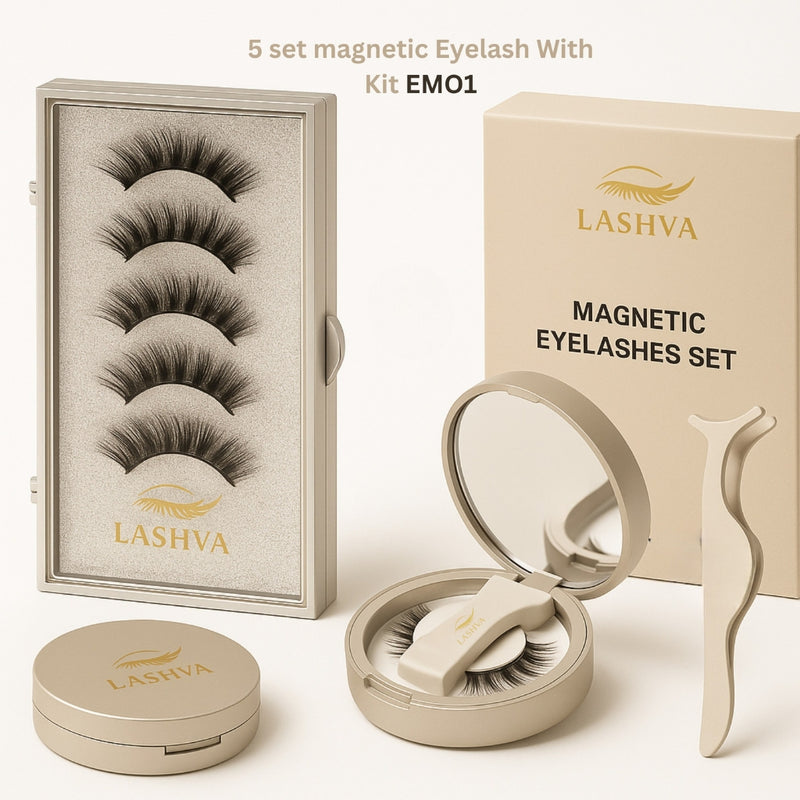 Magnetic Eyelash Kit with Storage & Applicator Lashva
